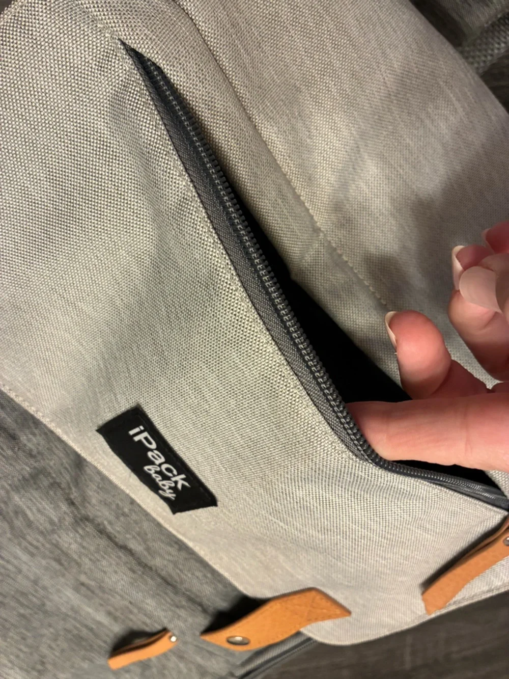 🍼 iPack Baby Diaper Bag Backpack Gray Insulated Pockets